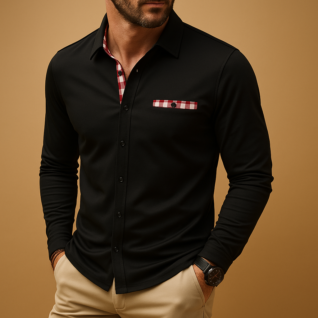 Classic Mens Full Sleeve Polo Shirt - VibreMode