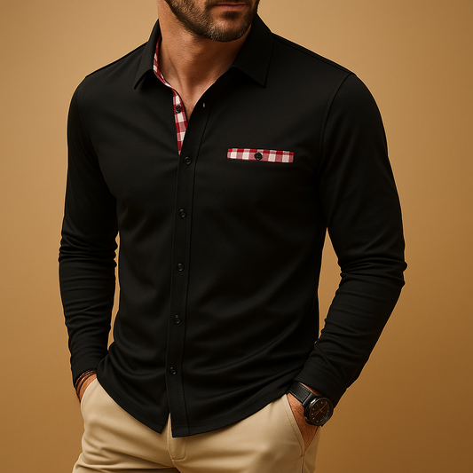 Classic Mens Full Sleeve Polo Shirt - VibreMode