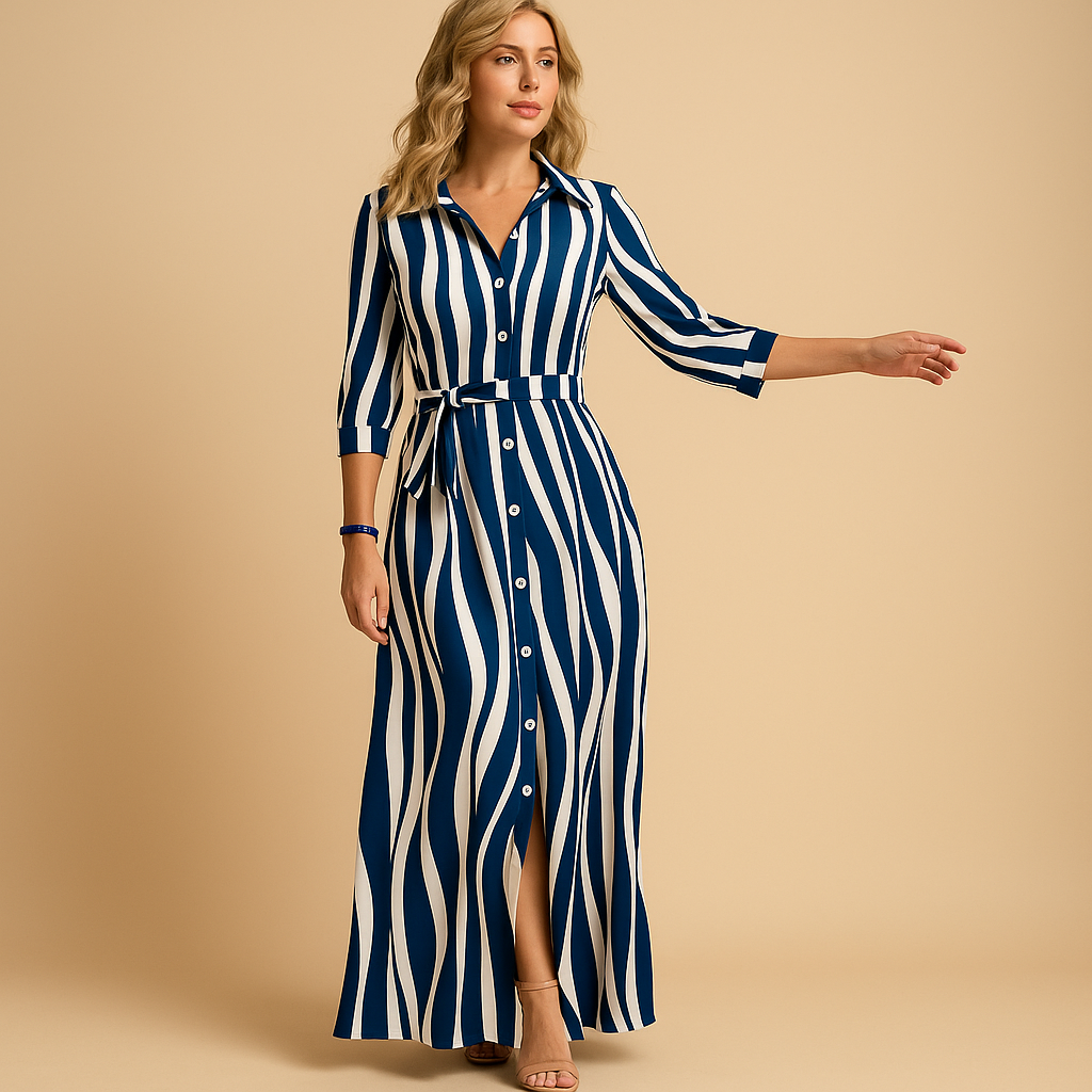 Women’s long summer dress with loose airy fit and breathable fabric, ideal for beach days, summer vacations, casual outings, and elegant warm-weather occasions.