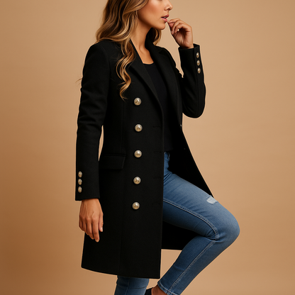 Classic Double Breasted Trench Coat for Women - VibreMode