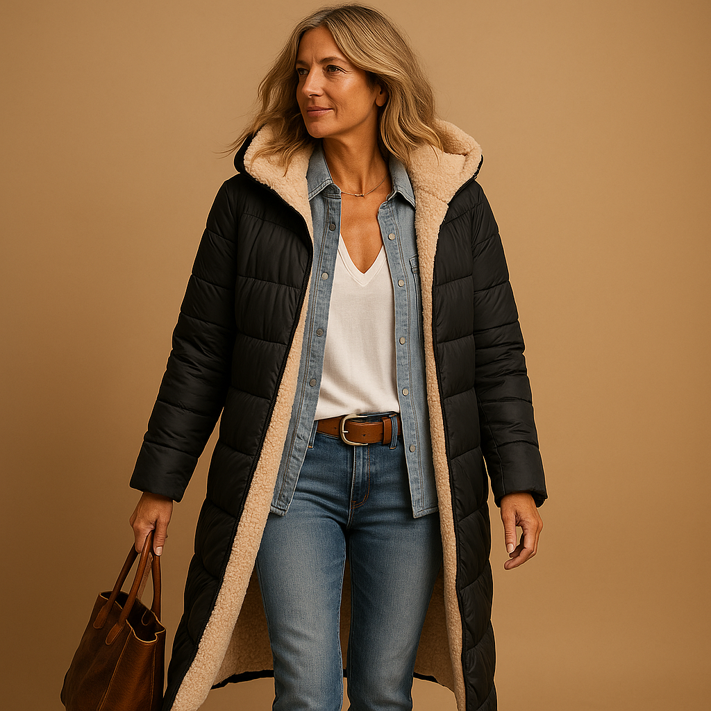 Warm Women's Parka Coat Amelia - VibreMode