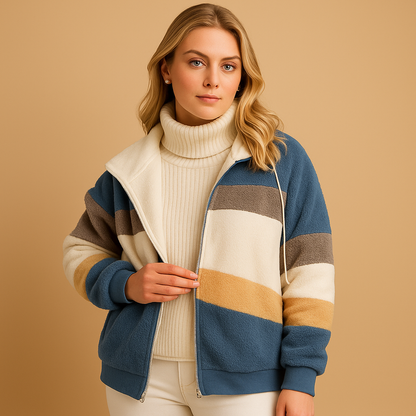 Long winter coat for women with soft texture, warm lining, and refined silhouette, available in multiple warm and neutral colors.
