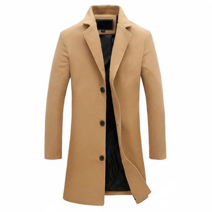 Men's Long Winter Overcoat - VibreMode