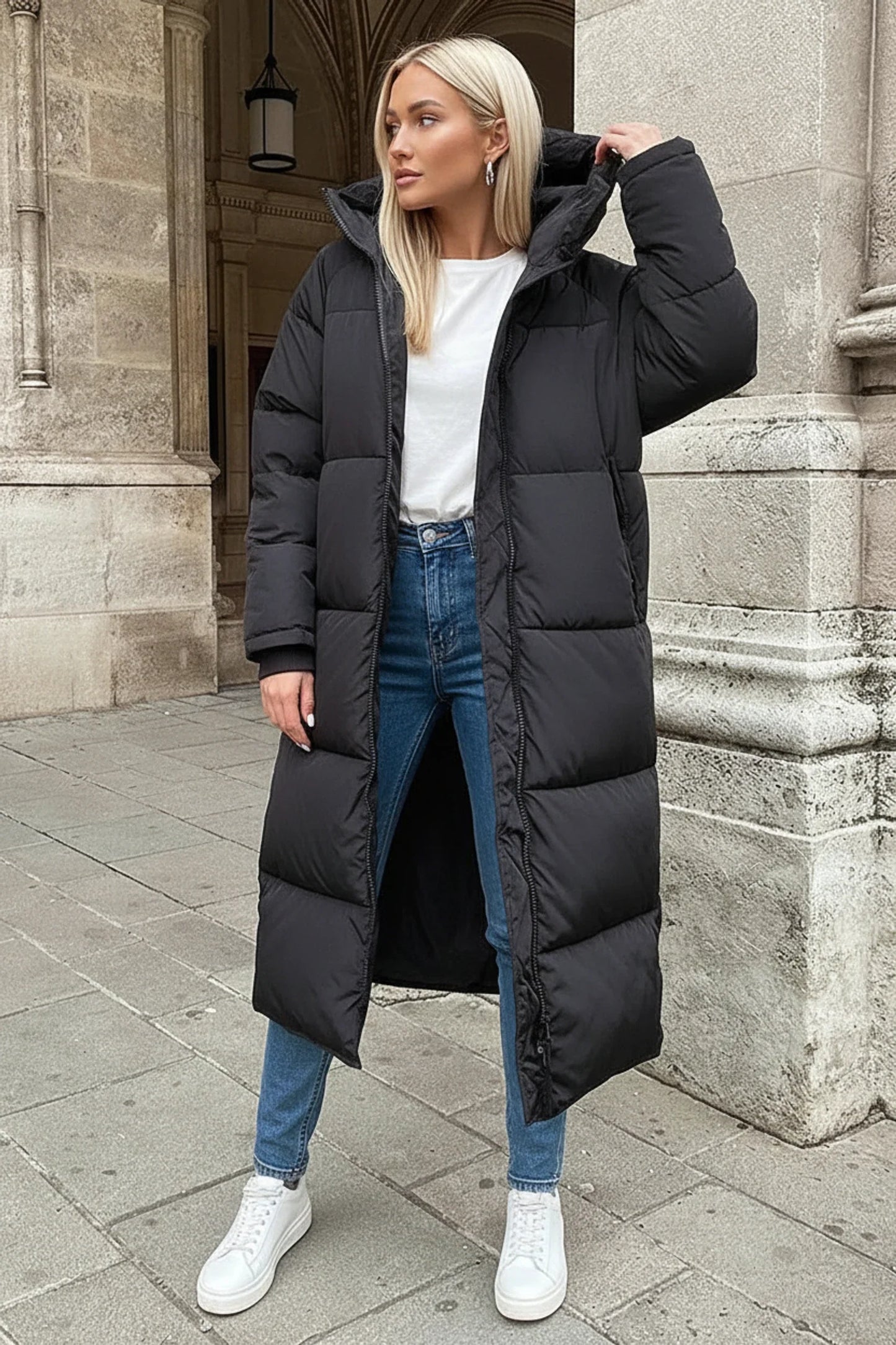 Women's Hooded Puffer Jacket Winter - VibreMode