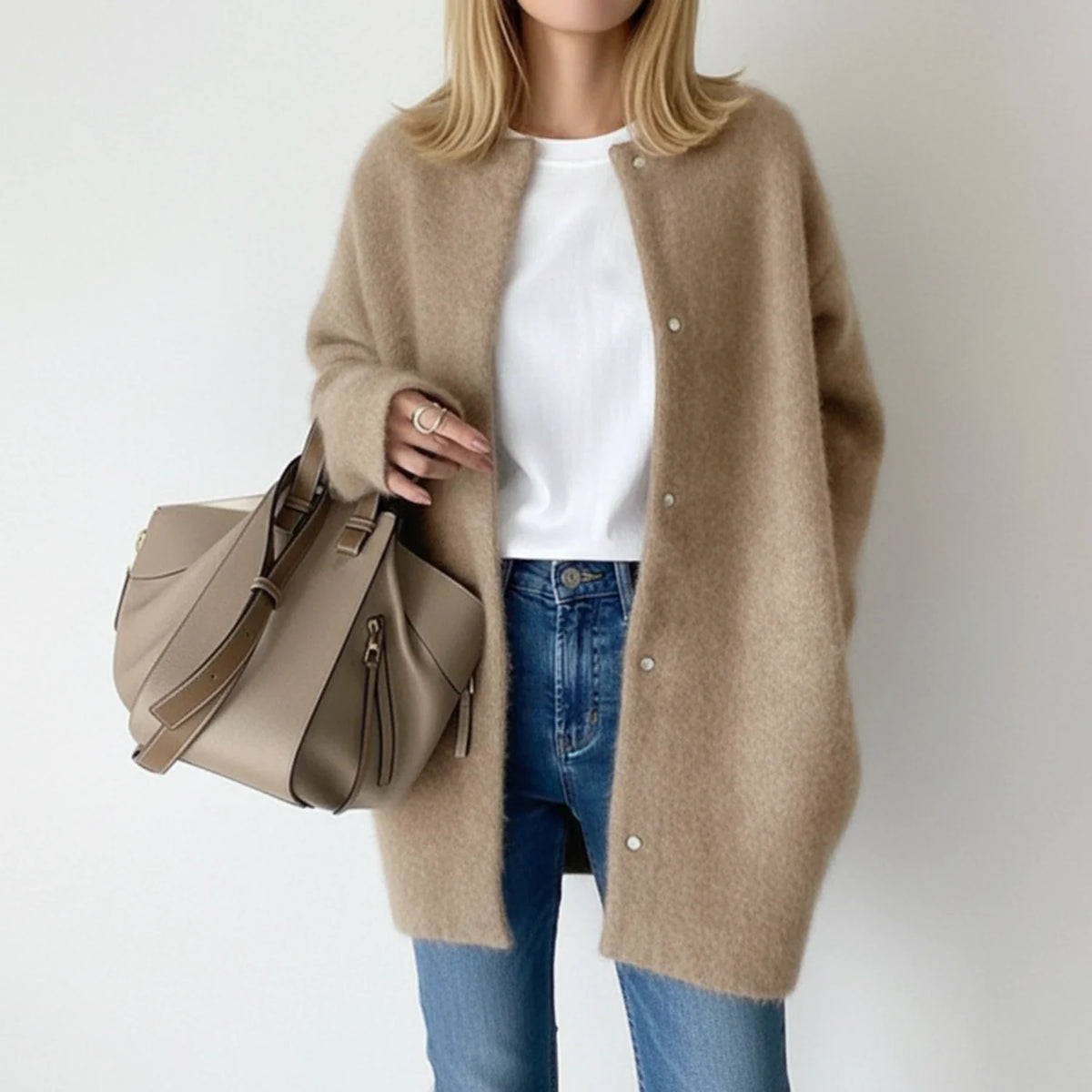 Women's Long Warm Winter Cardigan - VibreMode