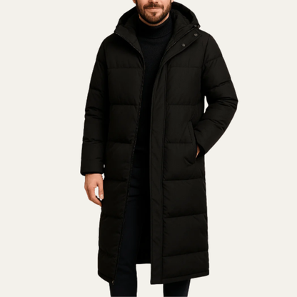 Men's Long Puffer Hooded Coat