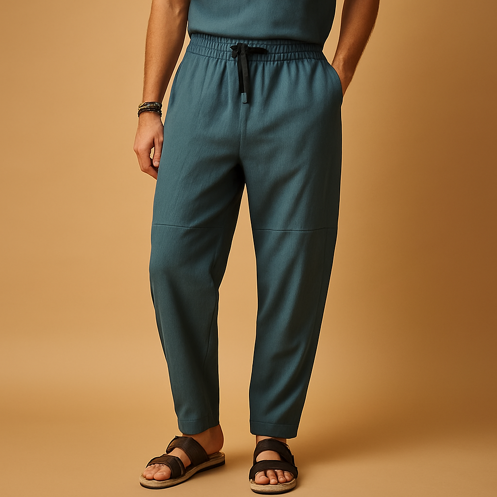 Men’s loose cotton pants with breathable fit, ideal for casual wear, relaxed days, and comfortable everyday outfits.