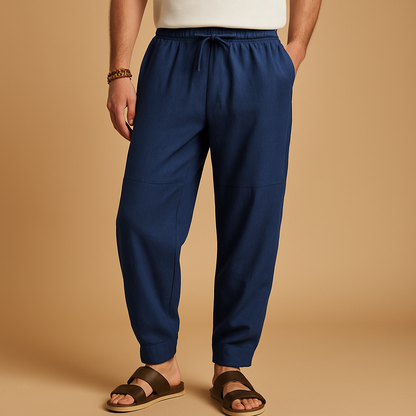 Men’s loose cotton pants with breathable fit, ideal for casual wear, relaxed days, and comfortable everyday outfits.