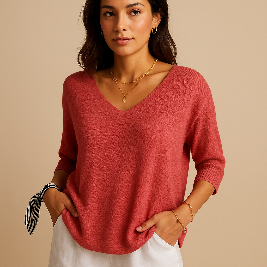 Women’s loose-fit luxury top with soft high-quality fabric and an elegant modern silhouette, ideal for casual and everyday wear.