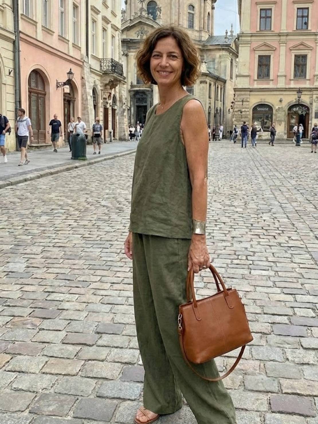 Olivia | Women's Summer Vest Top and Loose Fit Trousers Set