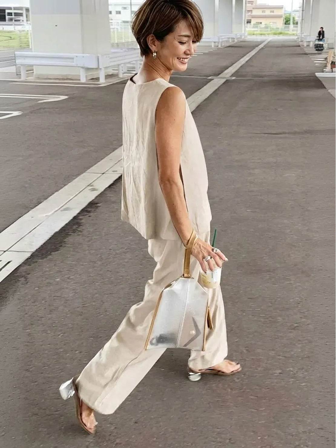 Olivia | Women's Summer Vest Top and Loose Fit Trousers Set