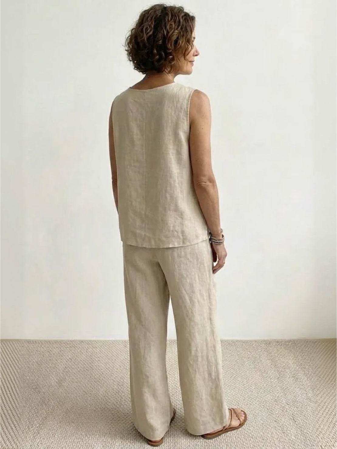 Olivia | Women's Summer Vest Top and Loose Fit Trousers Set