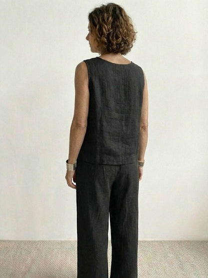 Olivia | Women's Summer Vest Top and Loose Fit Trousers Set