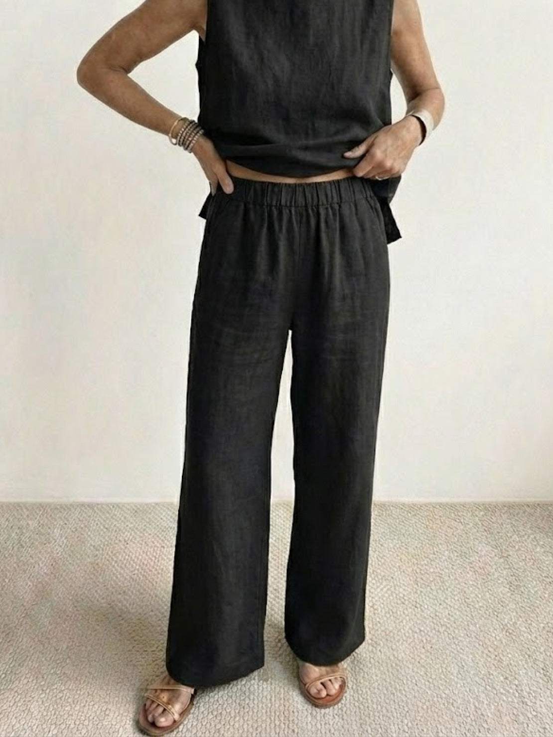 Olivia | Women's Summer Vest Top and Loose Fit Trousers Set