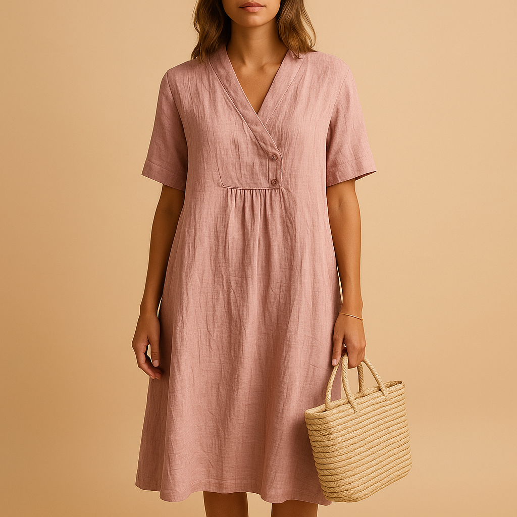 Loose summer dress for women with breathable lightweight design and relaxed fit, perfect for casual brunches, city walks, and summer occasions.