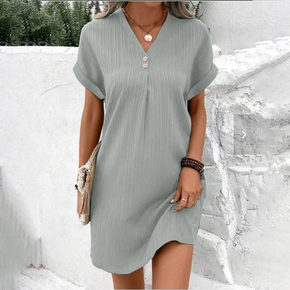 Loretta Women's V-Neck Mini Dress