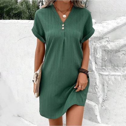 Loretta Women's V-Neck Mini Dress