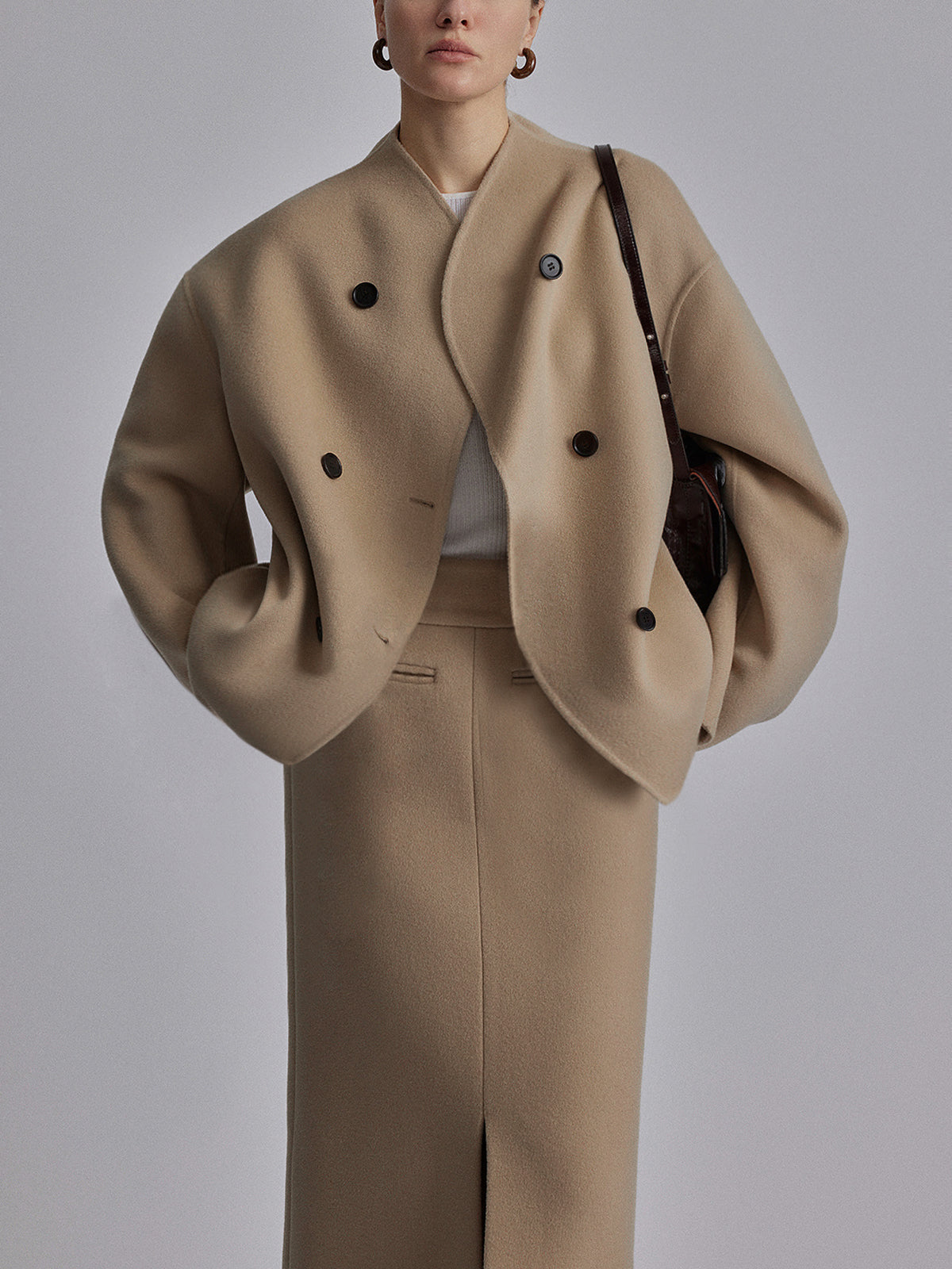 Image of Lori | Women's Double-Breasted Short Coat