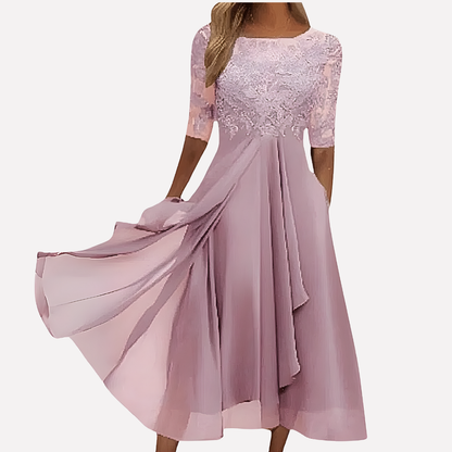 Women's Lace Midi A-Line Dress