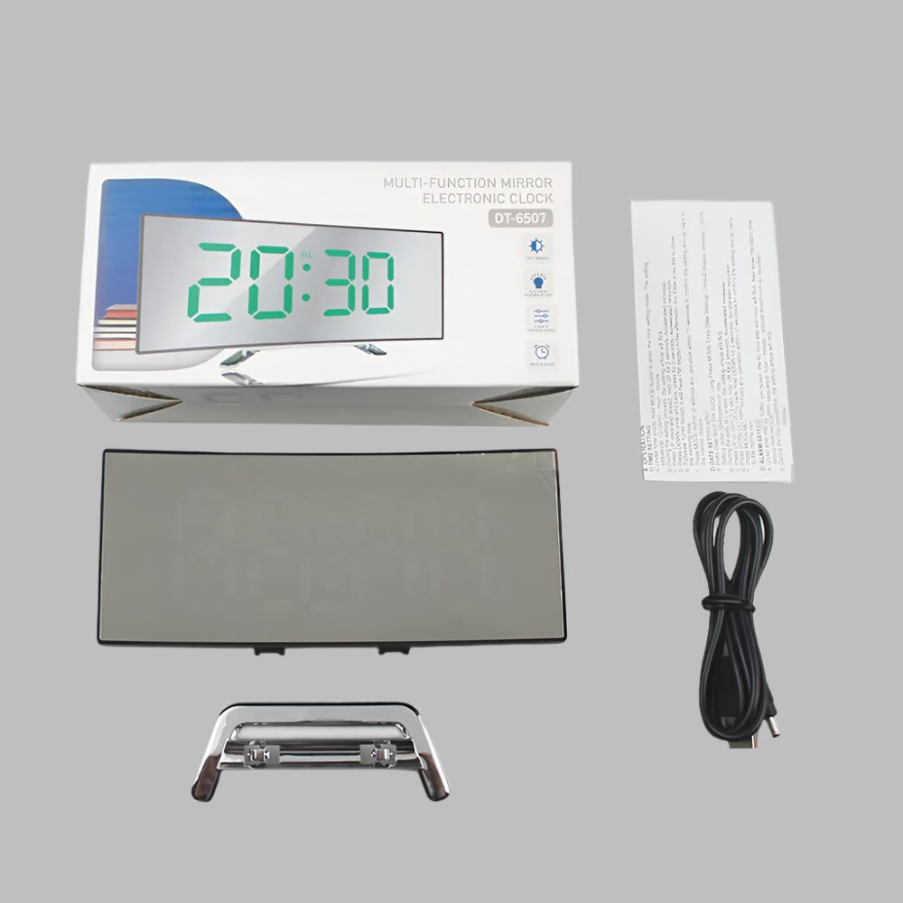 Curved Led Digital Alarm Clock
