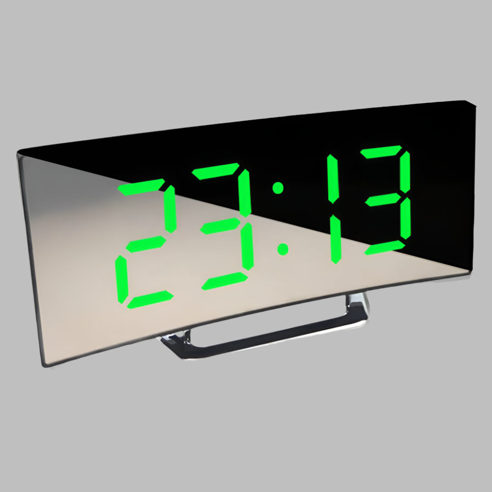 Curved Led Digital Alarm Clock