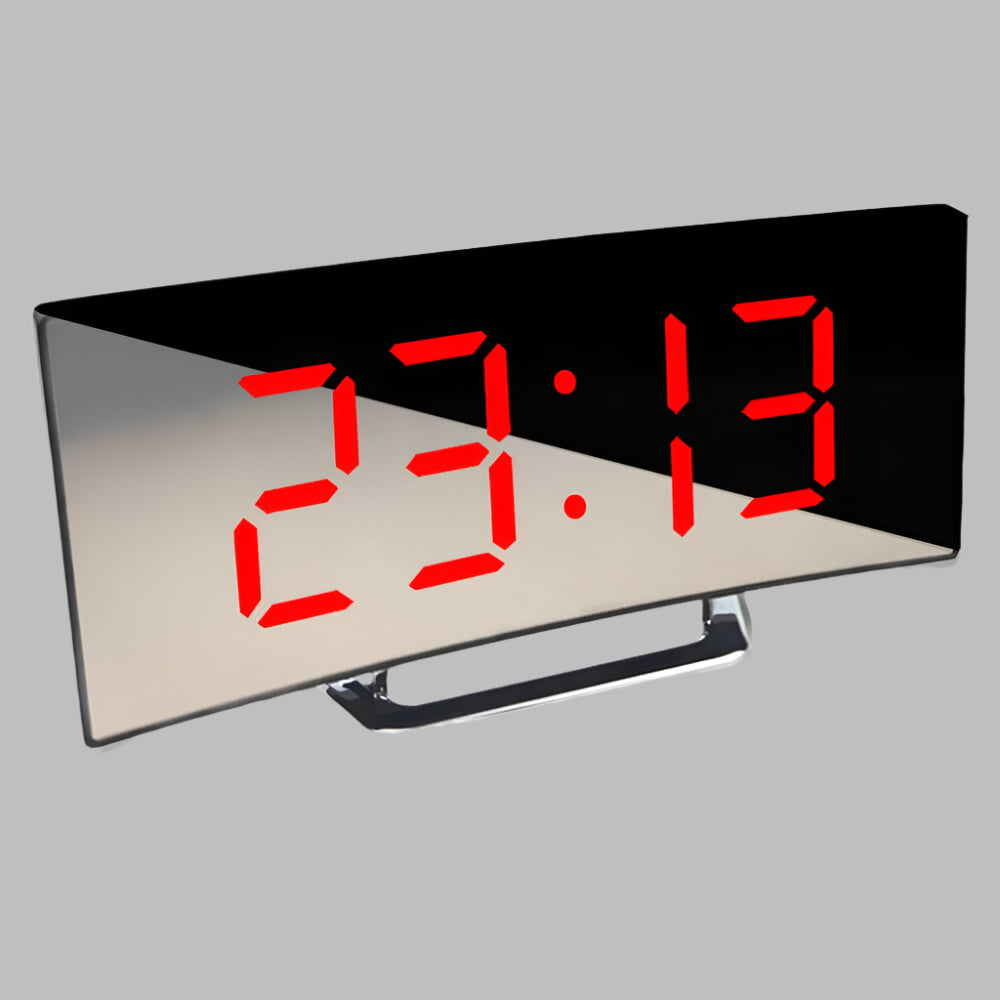 Curved Led Digital Alarm Clock - VibreMode