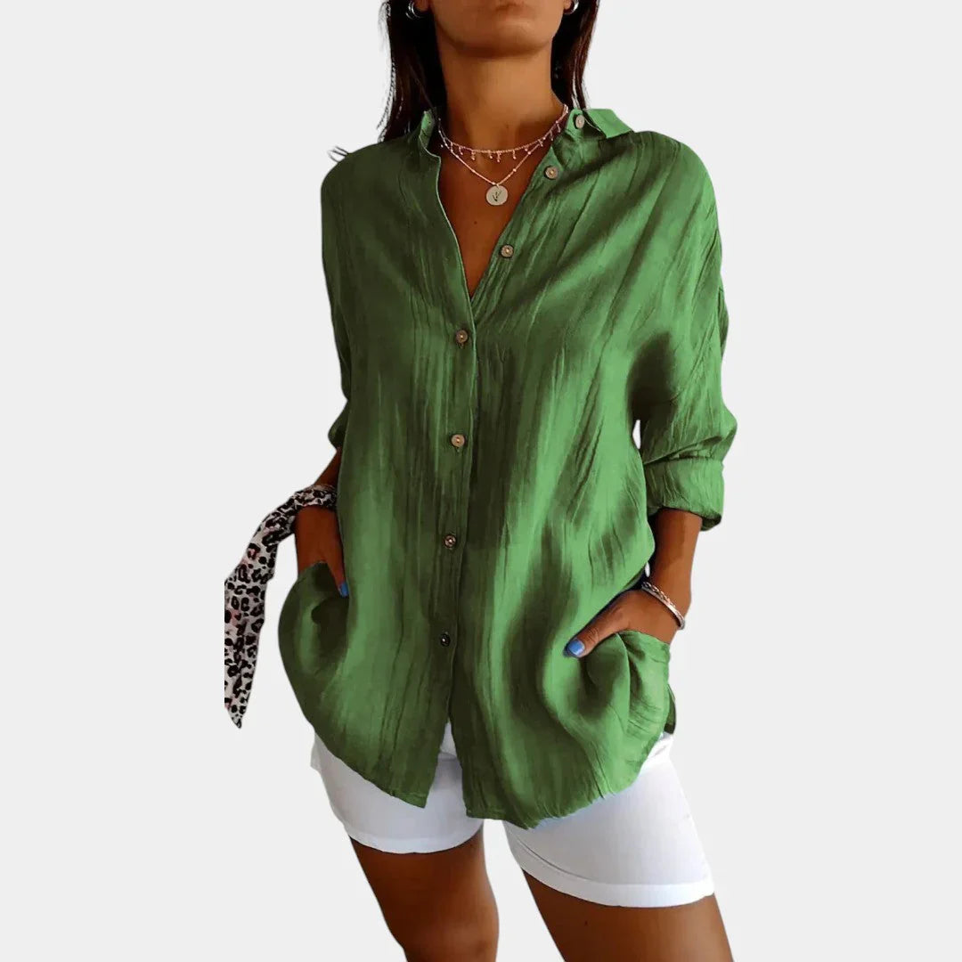 Women's Long Blouse Elegant White