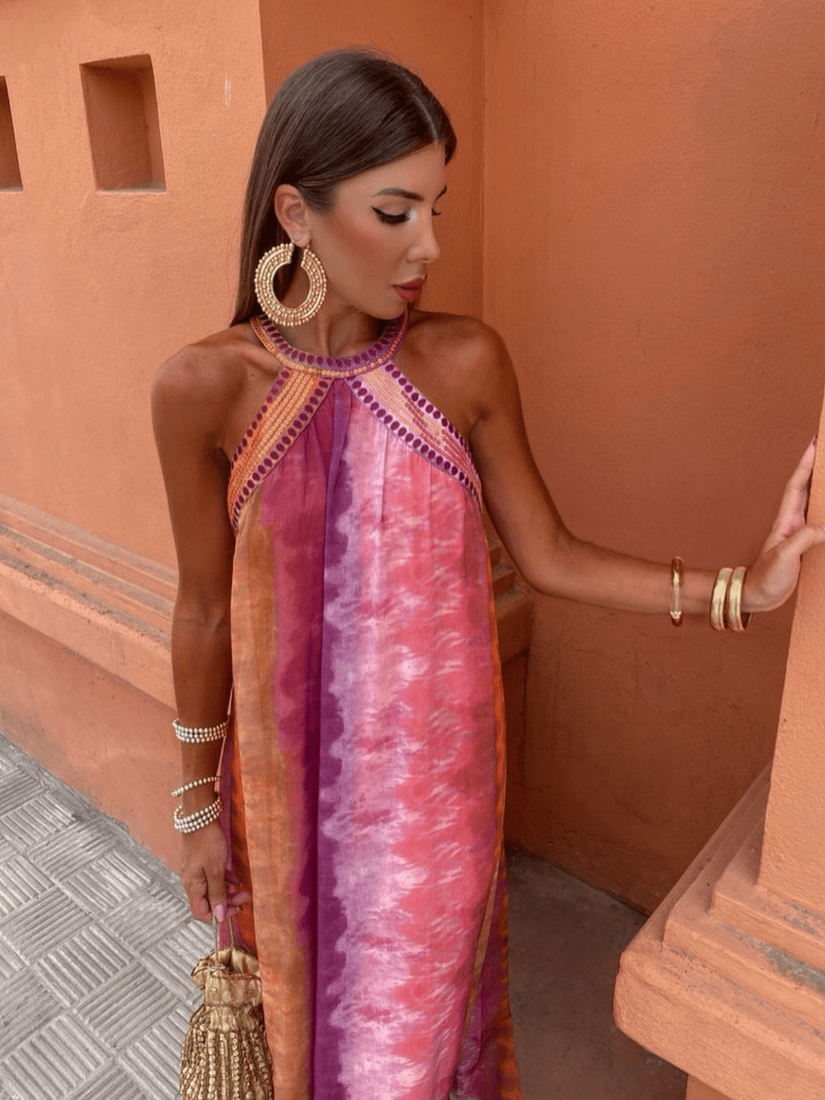 Elegant Ladies' Gradient Party Dress - VibreMode