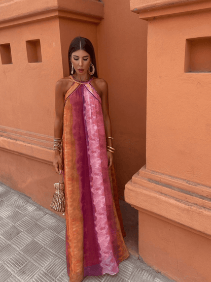 Elegant Ladies' Gradient Party Dress