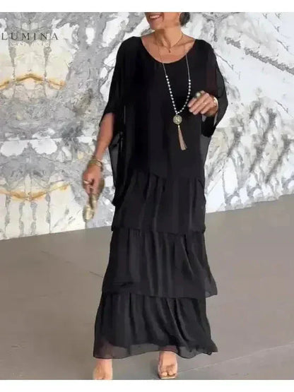 Ladies Long Sleeve Flowy Maxi Dress