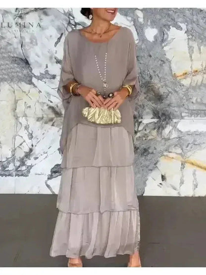 Ladies Long Sleeve Flowy Maxi Dress