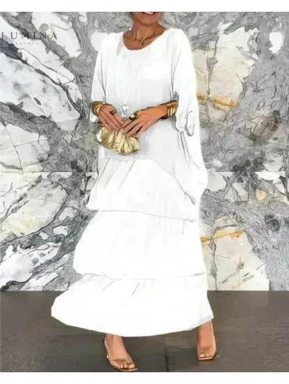 Ladies Long Sleeve Flowy Maxi Dress