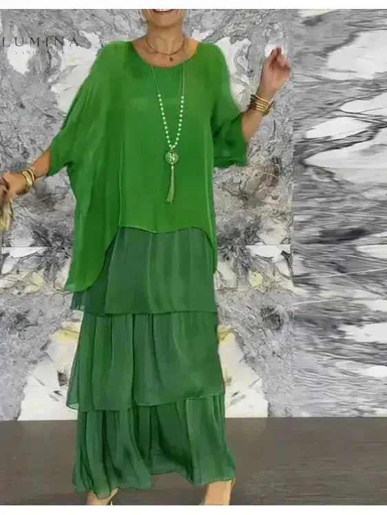 Ladies Long Sleeve Flowy Maxi Dress