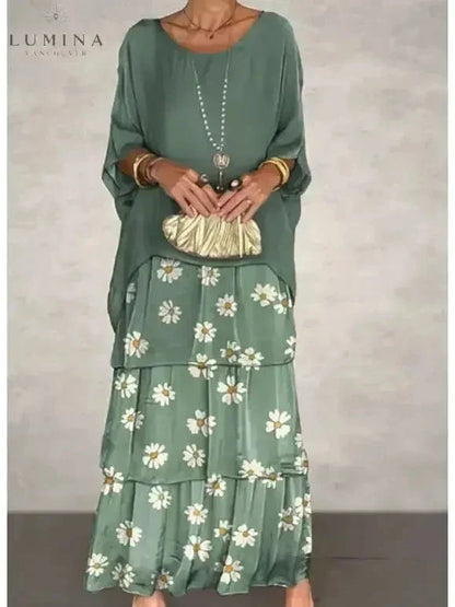 Ladies Long Sleeve Flowy Maxi Dress