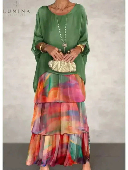 Ladies Long Sleeve Flowy Maxi Dress