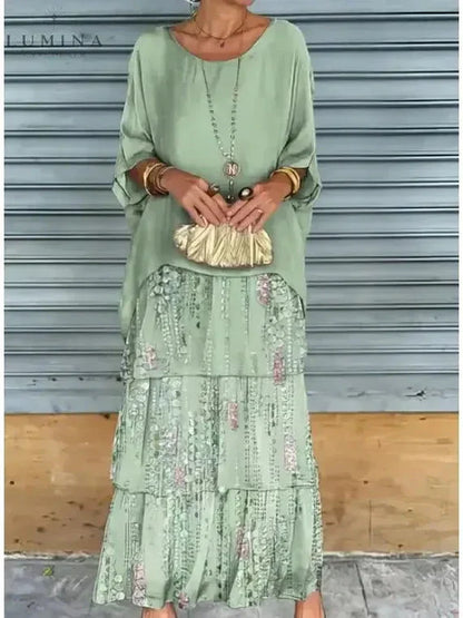 Ladies Long Sleeve Flowy Maxi Dress