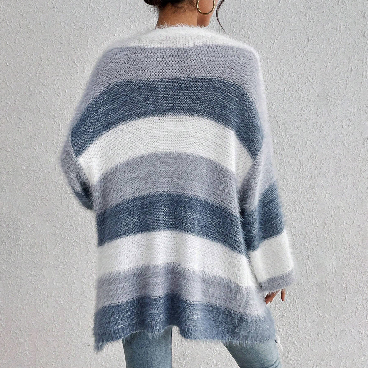 Image of Lynne | Women's Oversized Striped Cardigan