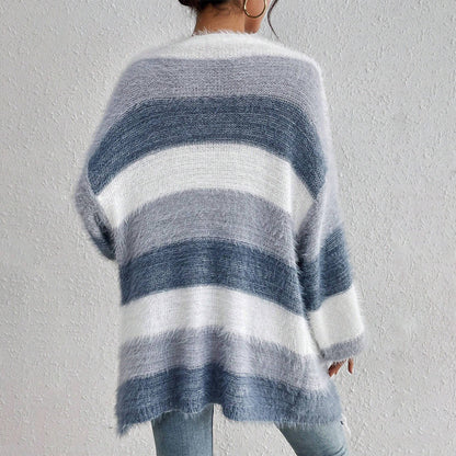 Image of Lynne | Women's Oversized Striped Cardigan