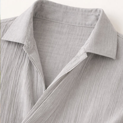 Men's Slim Fit Dress Shirt Gray Cotton