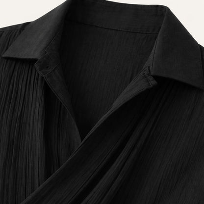 Men's Slim Fit Dress Shirt Black Cotton