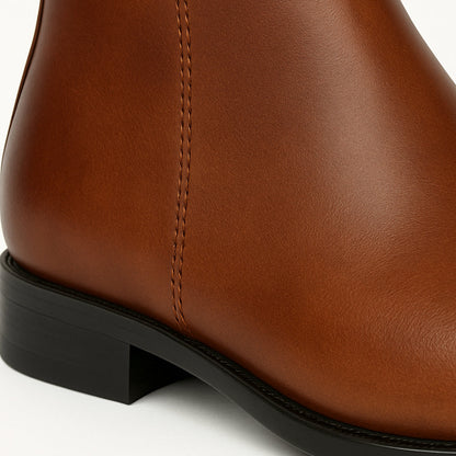 Cortona Men's Chelsea Boots Zip Ankle Leather Black