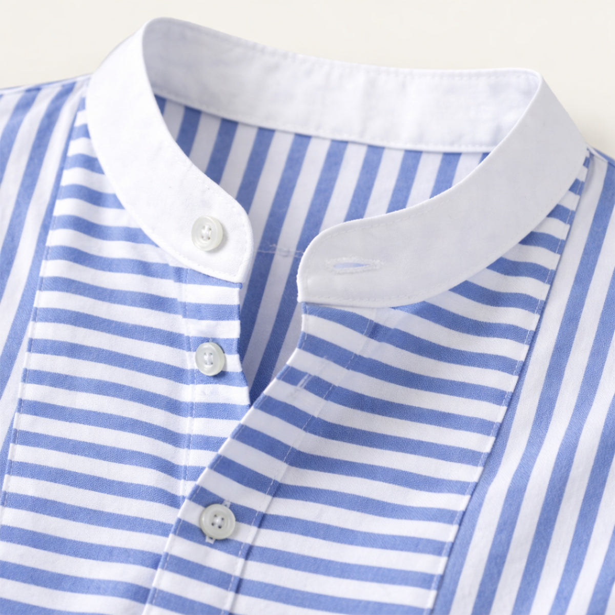 Men's Slim Fit Striped Dress Shirt Lightweight