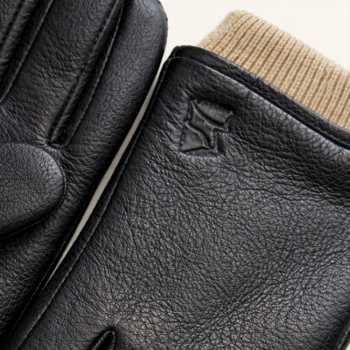 Men's Leather Wool Lined Driving Gloves