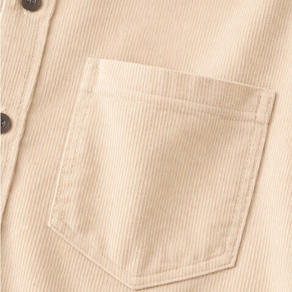 Men's Corduroy Shirt Solid Color Casual