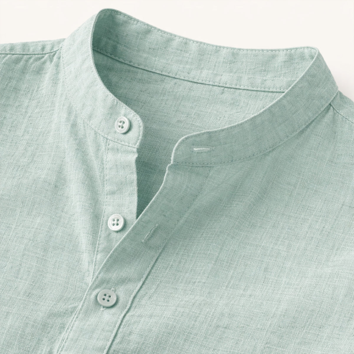 Men's Linen Casual Shirt Lightweight Beige