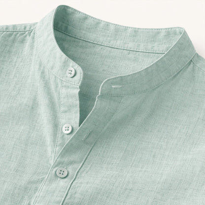 Men's Linen Casual Shirt Lightweight Beige