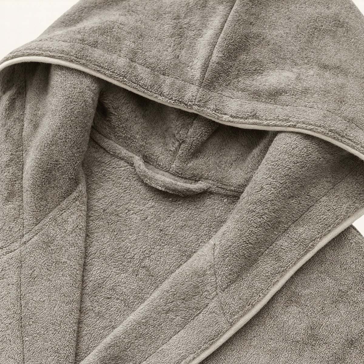 Men's Hooded Long Bathrobe Cotton With Belt