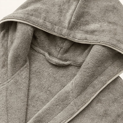 Men's Hooded Long Bathrobe Cotton With Belt