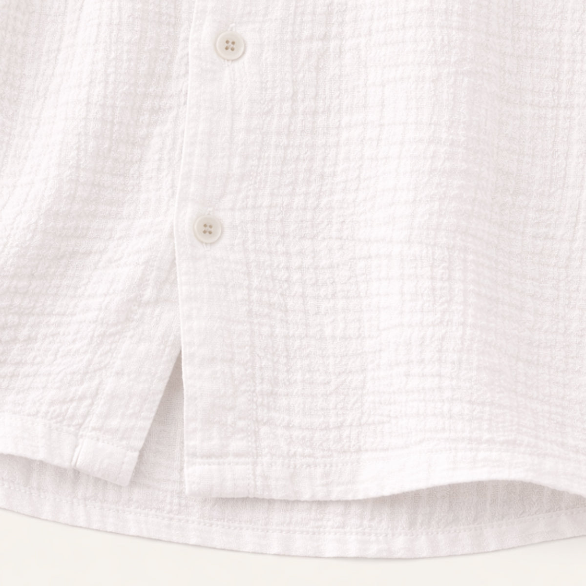 Men's Button Up Shirt Loose Fit Oxford Collar White