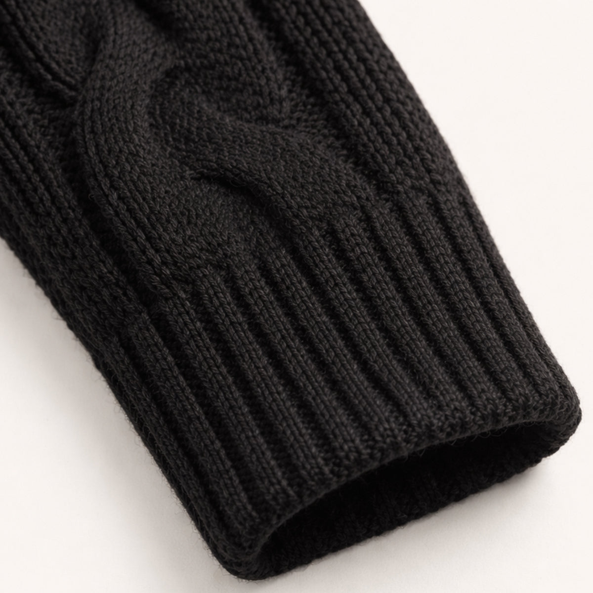 Men's Cable Knit Cardigan Shawl Collar Button Up